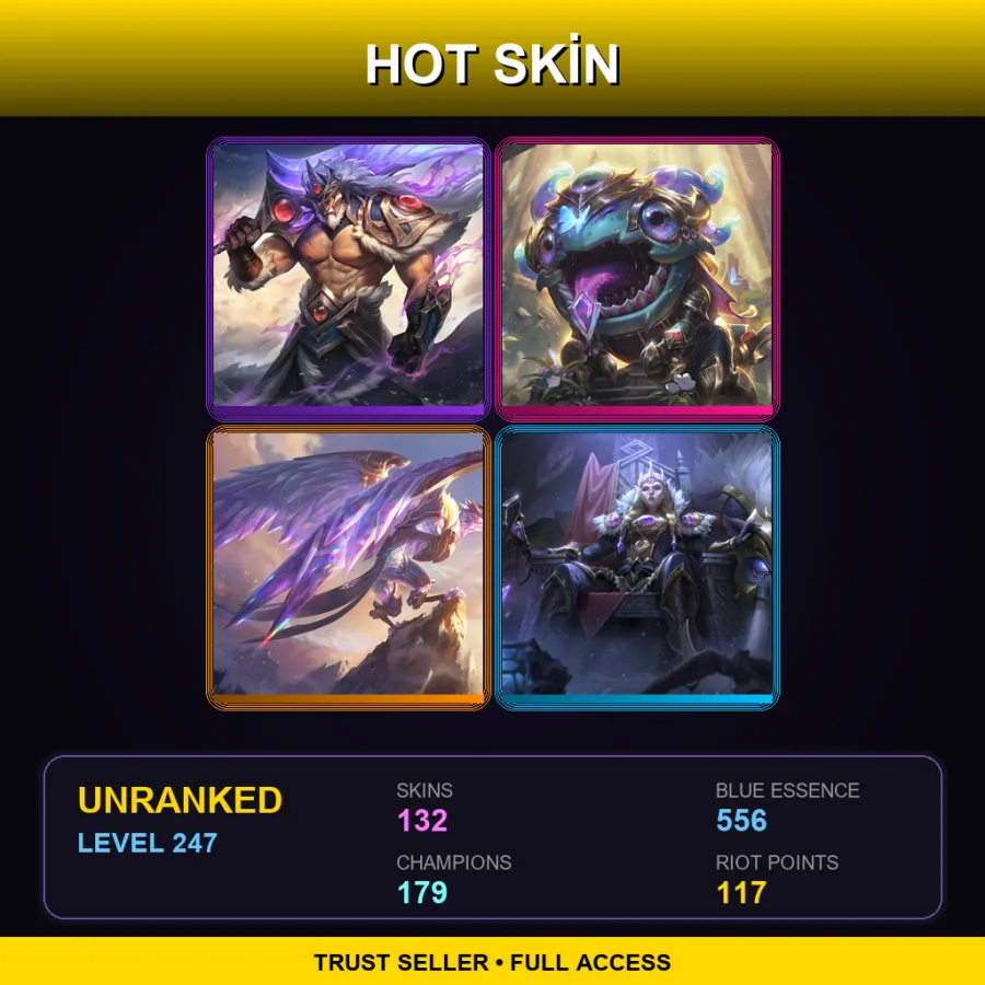 SG | Lv247 | Unranked | 132 Skin | 179 Champ