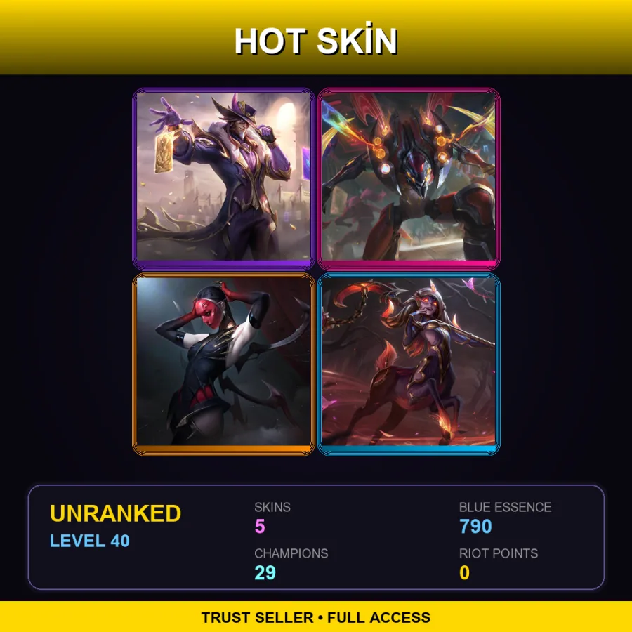 EUW | Lv40 | Unranked | 5 Skin | 29 Champ — Garen Skin 43