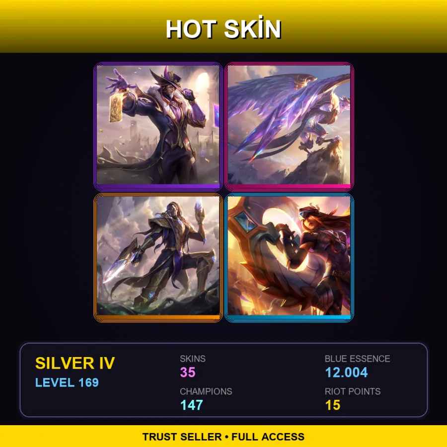 TR | Lv169 | Silver IV | 35 Skin | 147 Champ