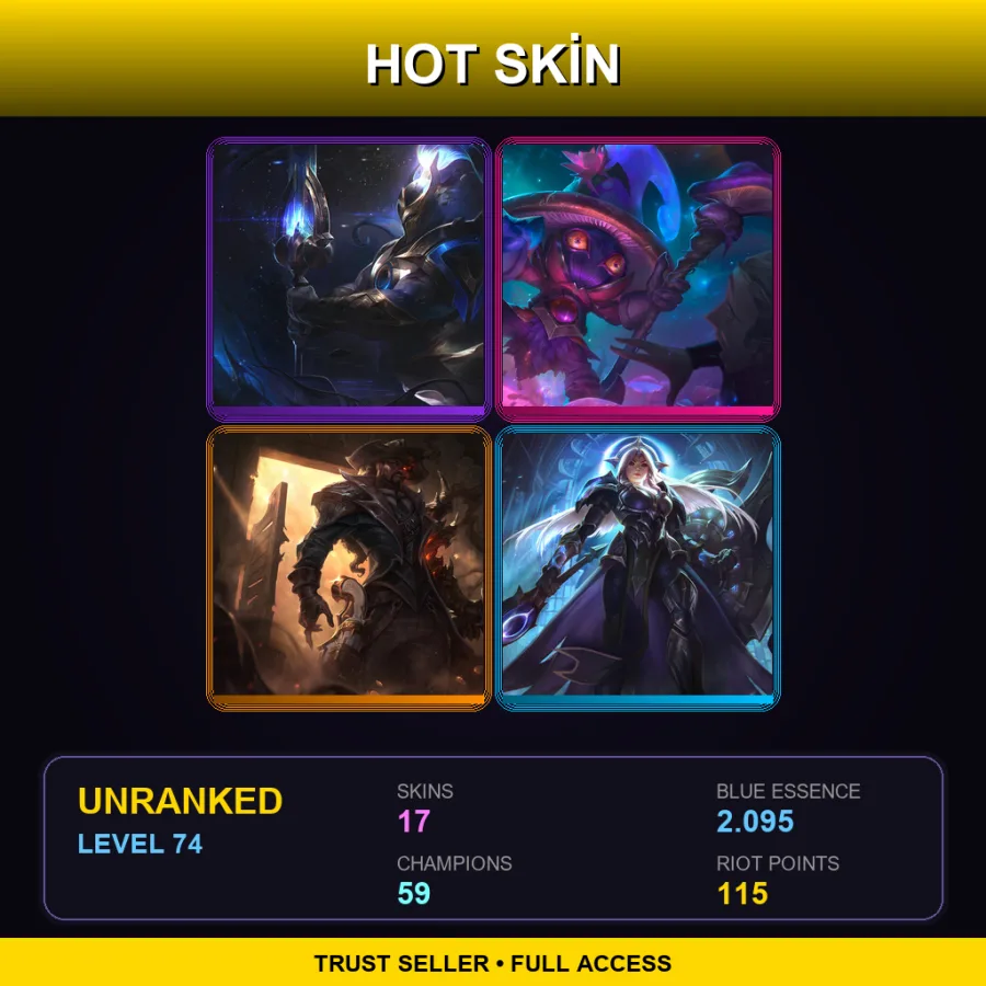 LAN | Lv74 | Unranked | 17 Skin | 59 Champ