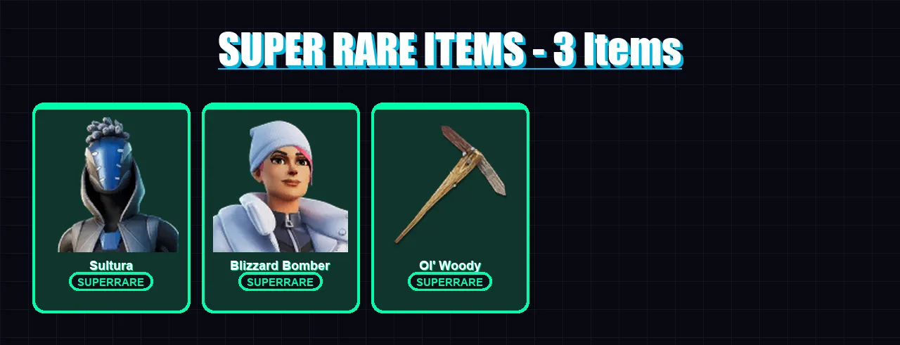 [PS4/PS5/XBOX/PC] | Sultura | Blizzard Bomber | The Origin | Snap | Ronin | 27 skin | 34 pickaxe | 13 emote | 21 glider | Lv218