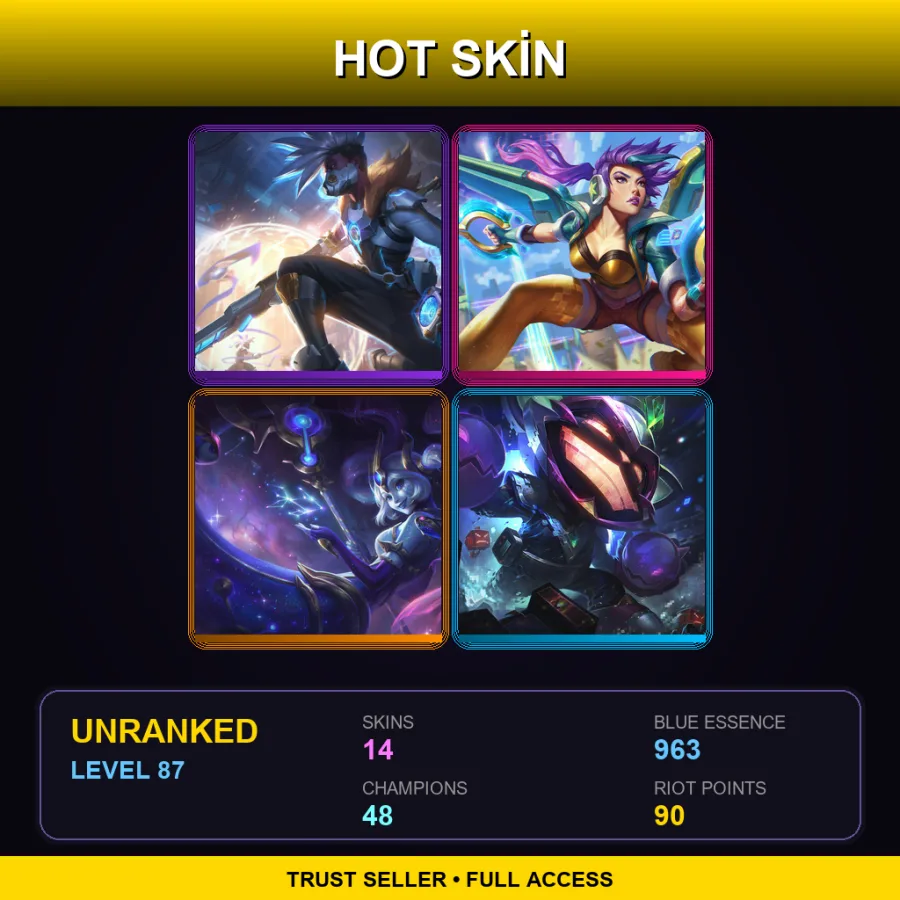 LAN | Lv87 | Unranked | 14 Skin | 48 Champ — Fuzz Fizz
