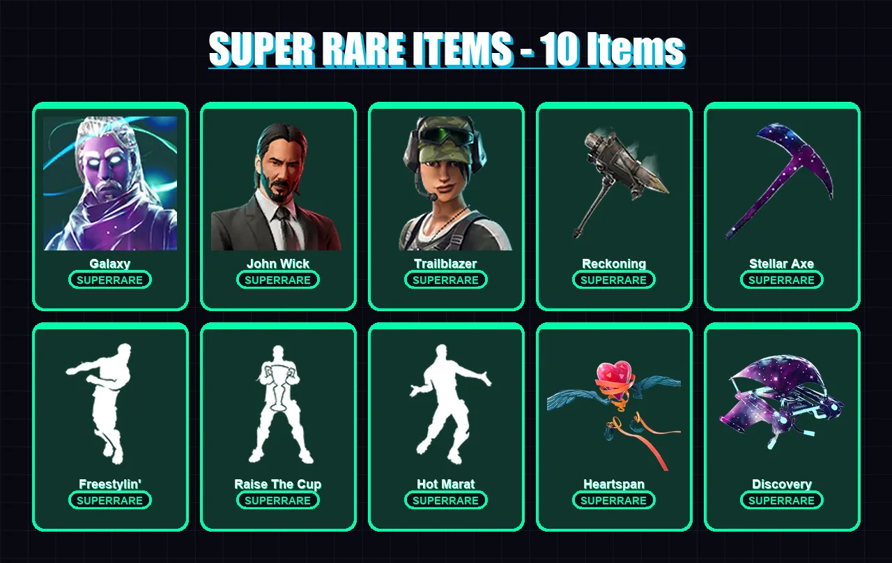 [PC/XBOX/PSN] | Galaxy | John Wick | Trailblazer | Raptor | Kymera | 65 skin | 55 pickaxe | 103 emote | 62 glider | Lv964 — Fortnite account