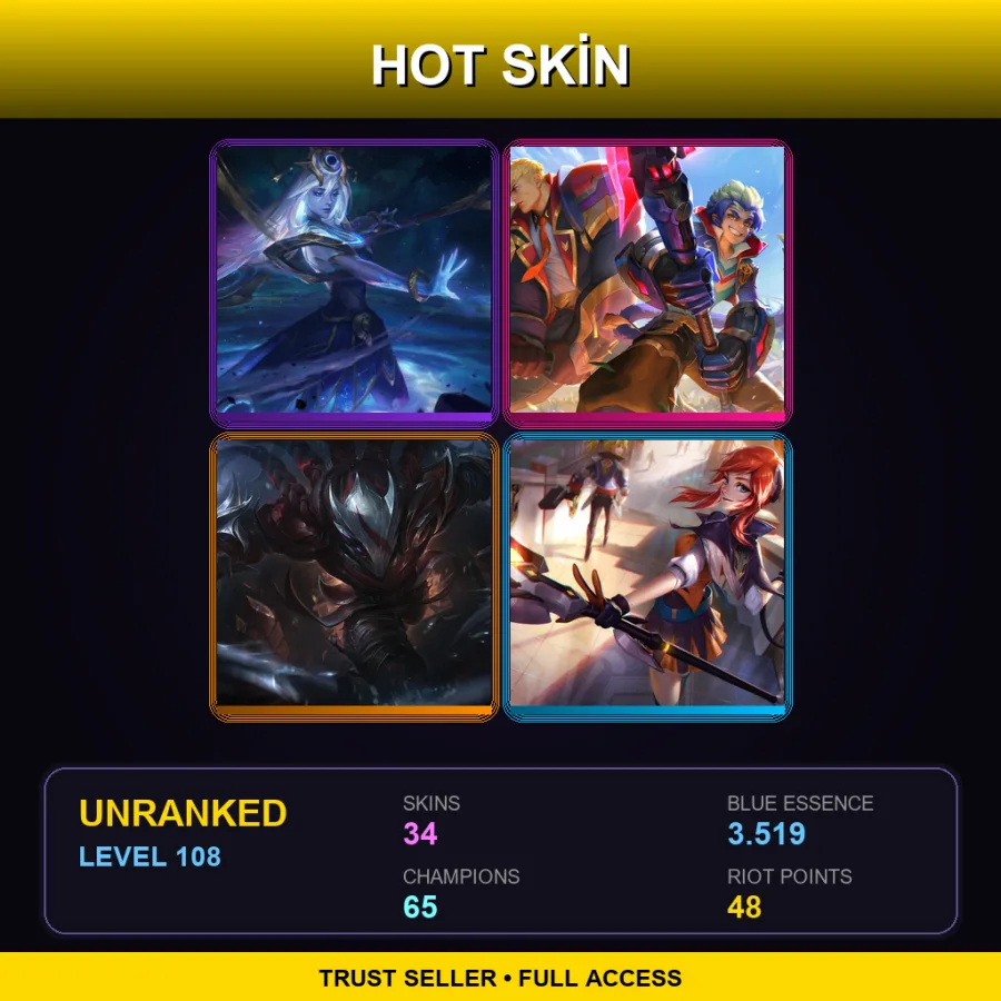ME | Lv108 | Unranked | 34 Skin | 65 Champ — Withered Rose Zeri