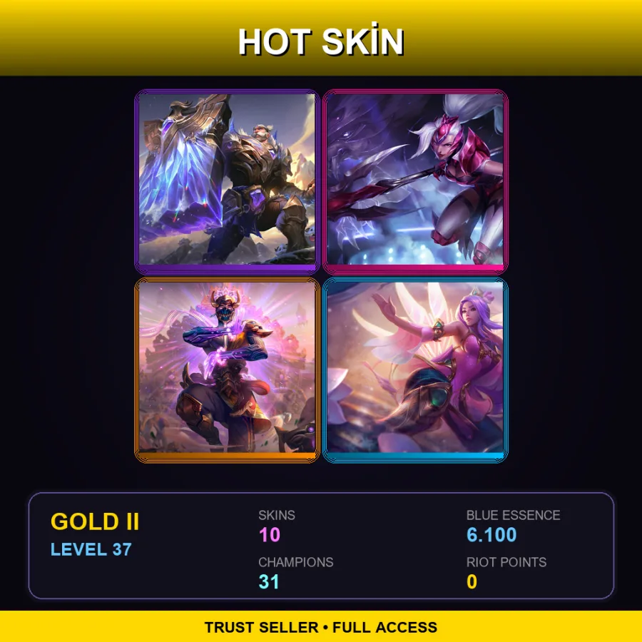 LAN | Lv37 | Gold II | 10 Skin | 31 Champ
