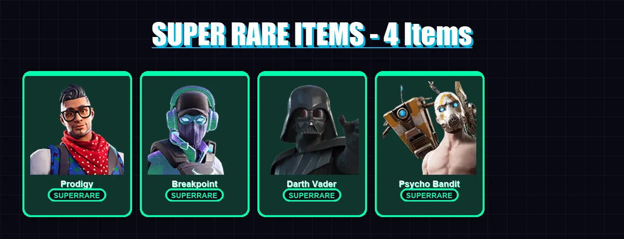 [PC/XBOX] | Prodigy | Breakpoint | Darth Vader | Psycho Bandit | Lynx | 151 skin | 156 pickaxe | 153 emote | 134 glider | Lv1596