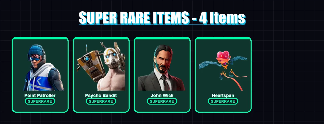 [PS4/PS5/XBOX/PC] | Point Patroller | Psycho Bandit | John Wick | Deadpool | Lynx | 73 skin | 62 pickaxe | 74 emote | 65 glider | Lv567 — Fortnite account