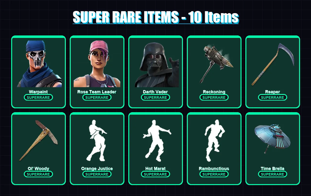 [PC/XBOX/PSN] | Warpaint | Rose Team Leader | Lara Croft | Drift | Midas | 304 skin | 328 pickaxe | 293 emote | 268 glider | Lv3786