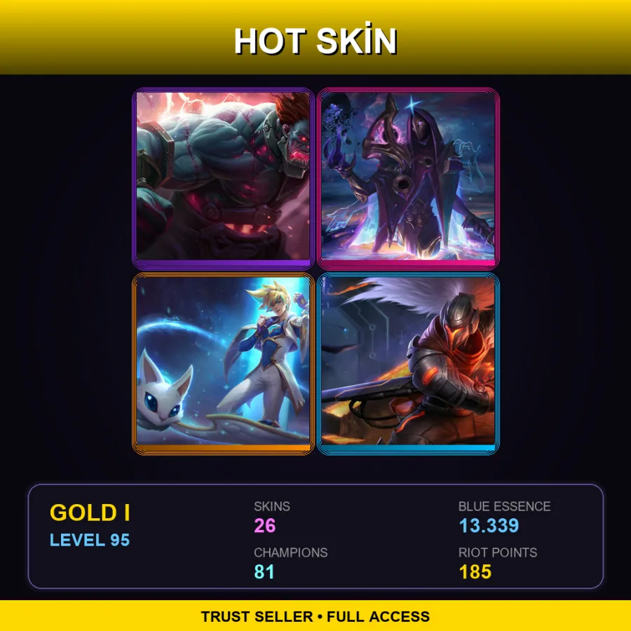 LAS | Lv95 | Gold I | 26 Skin | 81 Champ