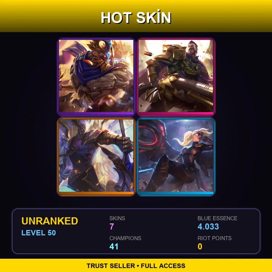 NA | Lv50 | Unranked | 7 Skin | 41 Champ