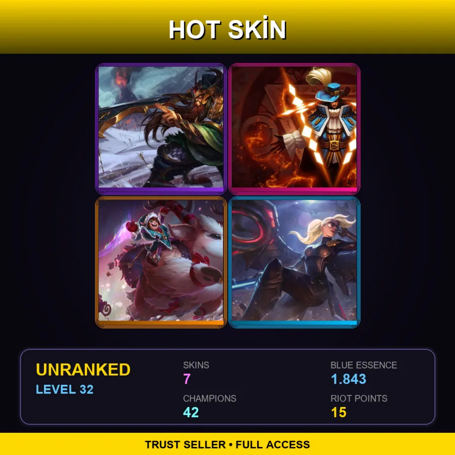 BR | Lv32 | Unranked | 7 Skin | 42 Champ