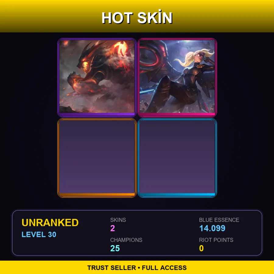 LAS | Lv30 | Unranked | 2 Skin | 25 Champ