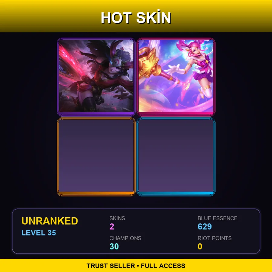 EUW | Lv35 | Unranked | 2 Skin | 30 Champ — LoL account