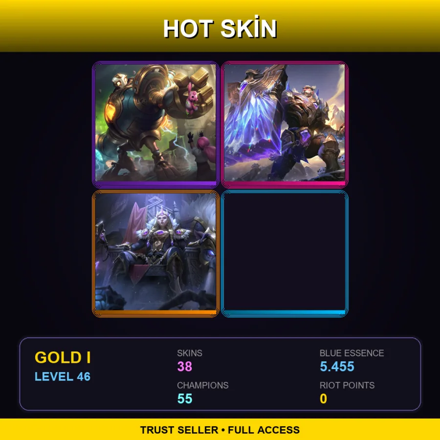BR | Lv46 | Gold I | 38 Skin | 55 Champ