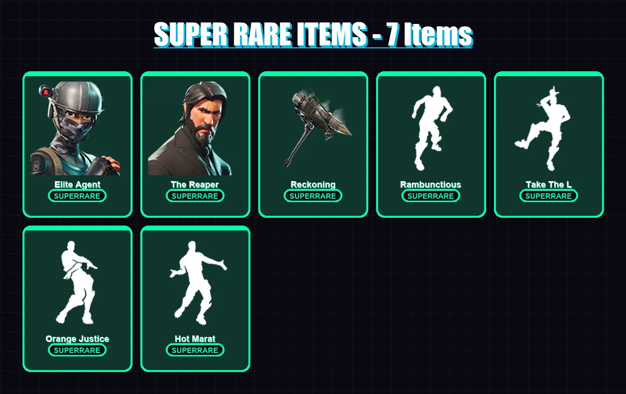 [PC/PSN] | Elite Agent | The Reaper | Ragnarok | Valor | Carbide | 34 skin | 18 pickaxe | 36 emote | 26 glider | Lv398