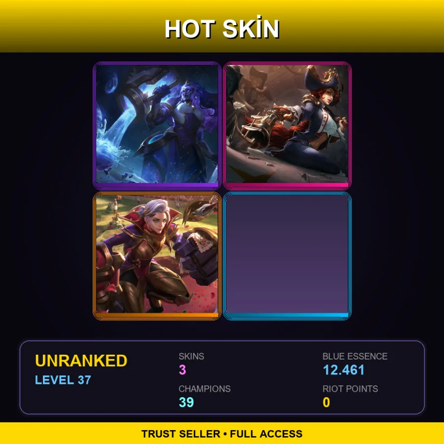 LAS | Lv37 | Unranked | 3 Skin | 39 Champ