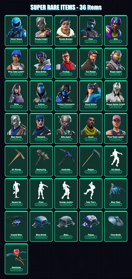 [PS4/PS5/XBOX/PC] | Honor Guard | Royale Knight | Royale Bomber | Fixer | Blitz | 279 skin | 298 pickaxe | 219 emote | 249 glider | Lv3867