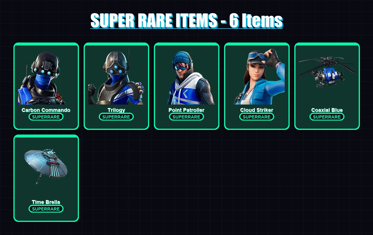 [PC/XBOX] | Carbon Commando | Trilogy | Point Patroller | Cloud Striker | Luxe | 63 skin | 90 pickaxe | 88 emote | 97 glider | Lv1594