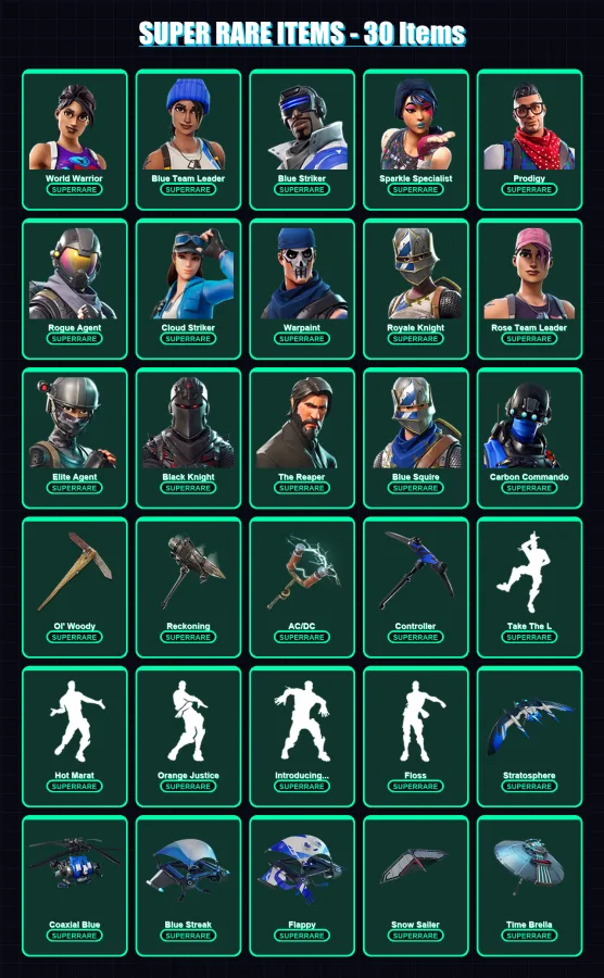 [PS4/PS5/XBOX/PC] | World Warrior | Blue Team Leader | Blue Striker | 111 skin | Lv1631