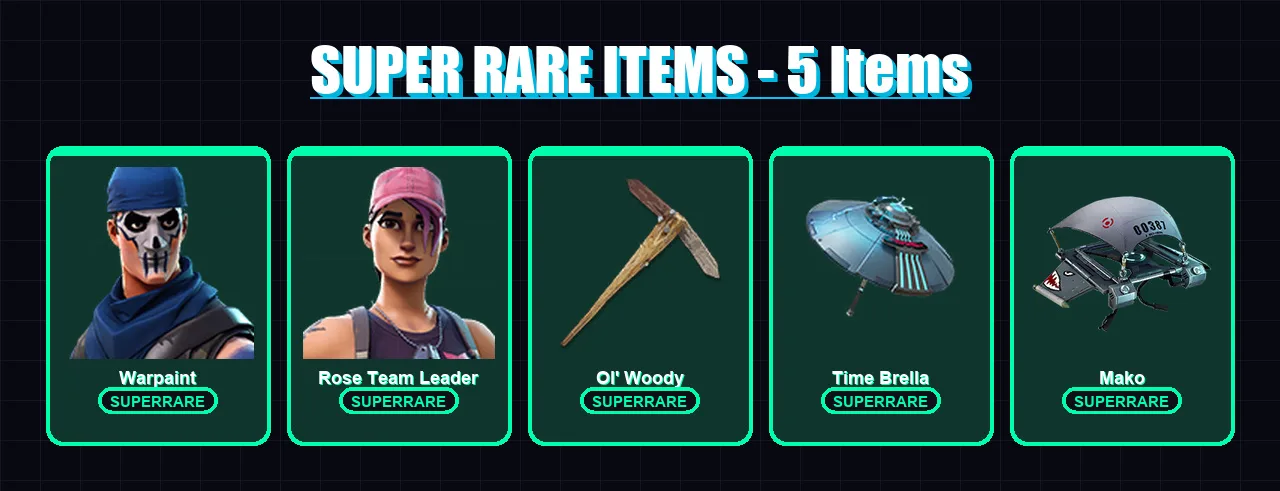 [PC/XBOX/PSN] | Warpaint | Rose Team Leader | The Foundation | Ronin | Drift | 17 skin | 31 pickaxe | 35 emote | 46 glider | Lv922