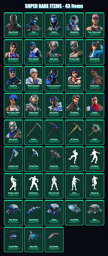 [PC/XBOX] | Black Knight | Fixer | Sultura | Breakpoint | Rose Team Leader | 332 skin | 302 pickaxe | 273 emote | 233 glider | Lv3553