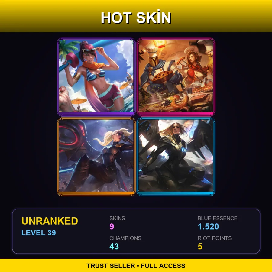 EUNE | Lv39 | Unranked | 9 Skin | 43 Champ