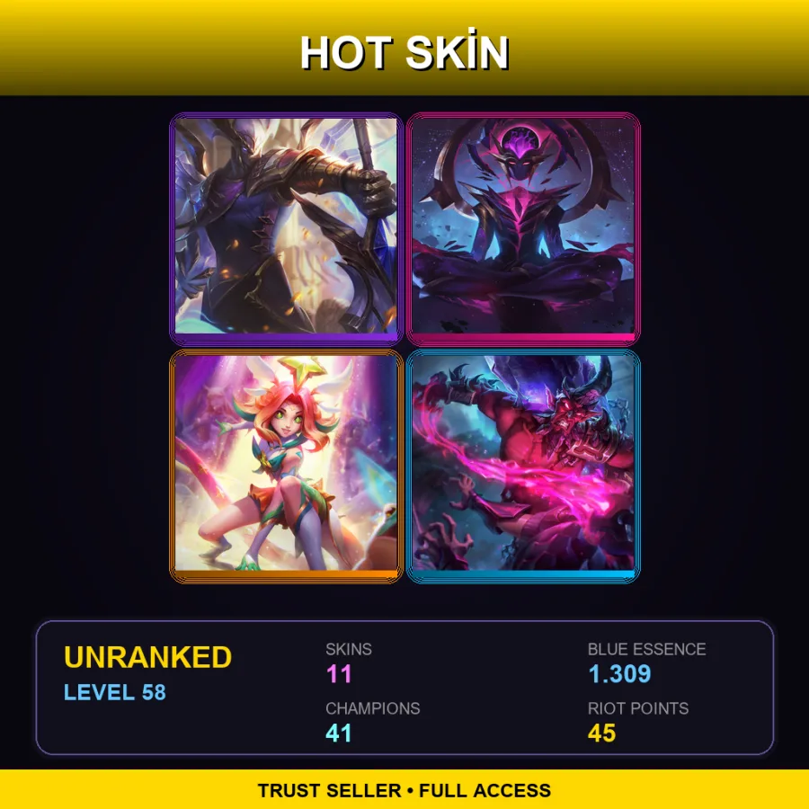 BR | Lv58 | Unranked | 11 Skin | 41 Champ