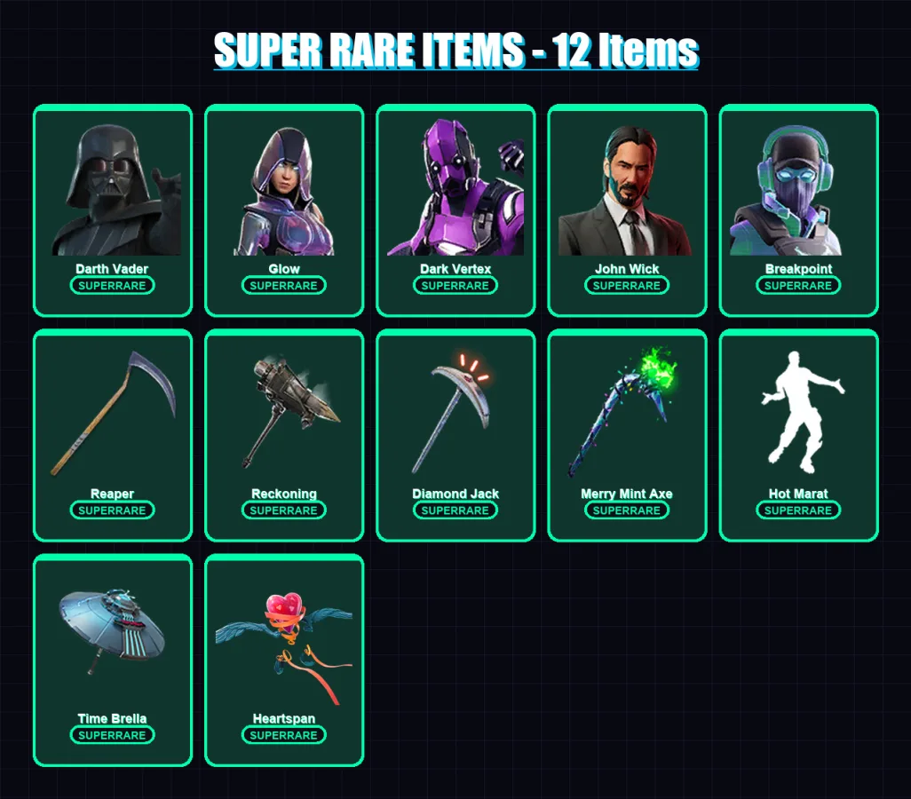 [PC/PSN] | Darth Vader | Glow | Dark Vertex | John Wick | Breakpoint | 259 skin | 209 pickaxe | 281 emote | 185 glider | Lv2854