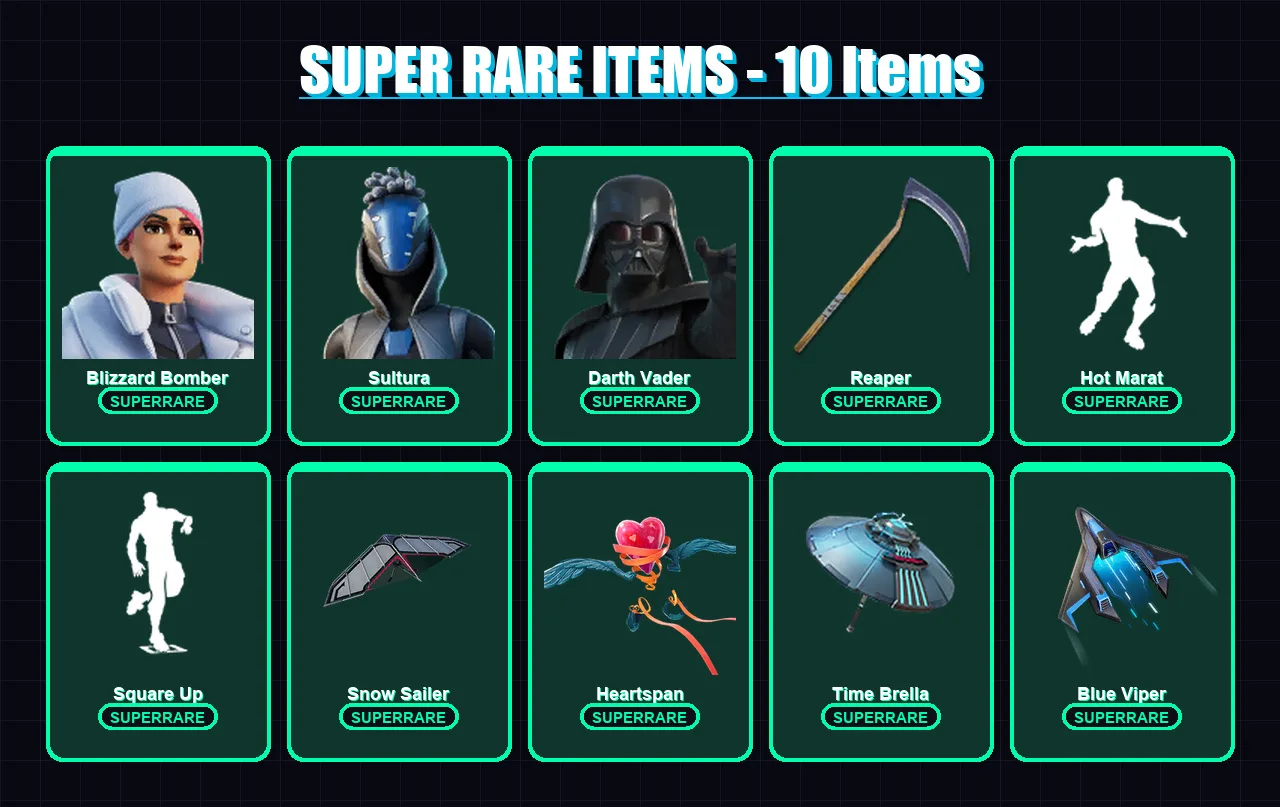 [PS4/PS5/XBOX/PC] | Blizzard Bomber | Sultura | Darth Vader | The Ageless | Catalyst | 213 skin | 213 pickaxe | 194 emote | 200 glider | Lv3245
