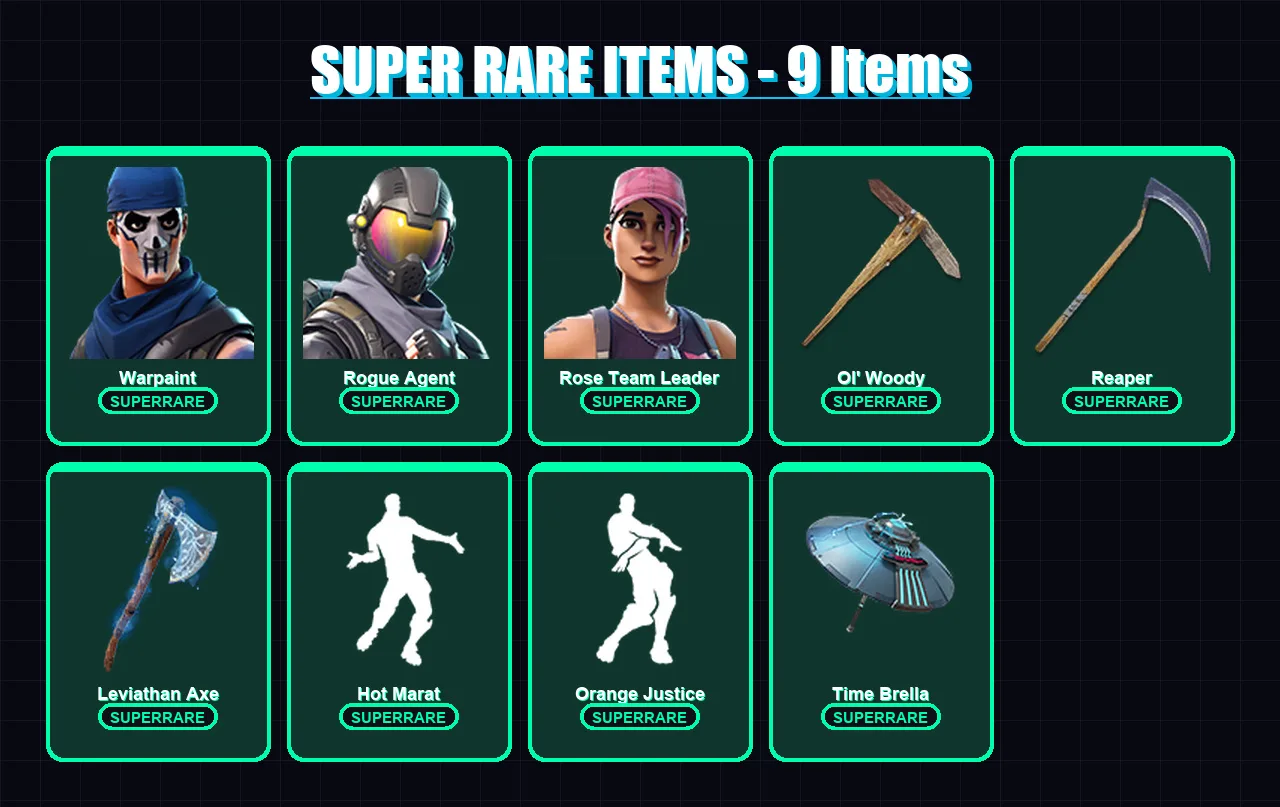 [PC/XBOX/PSN] | Warpaint | Rogue Agent | Rose Team Leader | Hybrid | Raptor | 221 skin | 190 pickaxe | 199 emote | 160 glider | Lv3334 — Fortnite account