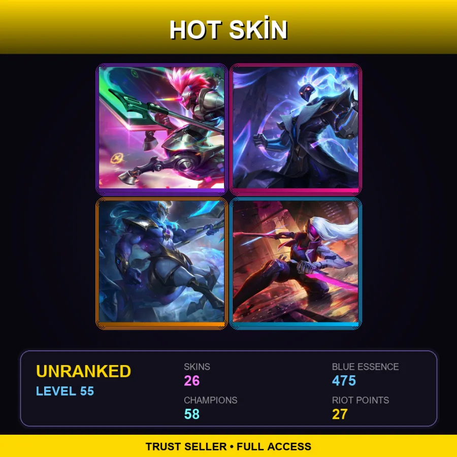 LAS | Lv55 | Unranked | 26 Skin | 58 Champ — Dunkmaster Darius