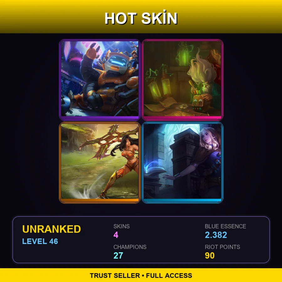 TR | Lv46 | Unranked | 4 Skin | 27 Champ