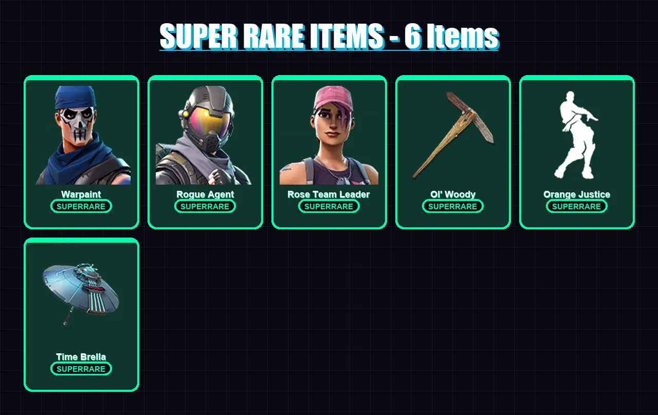 [PC/XBOX/PSN] | Warpaint | Rogue Agent | Rose Team Leader | Rox | Omega | 43 skin | 59 pickaxe | 57 emote | 59 glider | Lv750 — Fortnite account