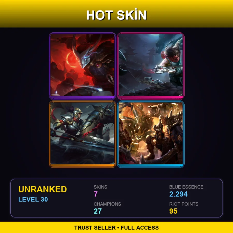 LAS | Lv30 | Unranked | 7 Skin | 27 Champ