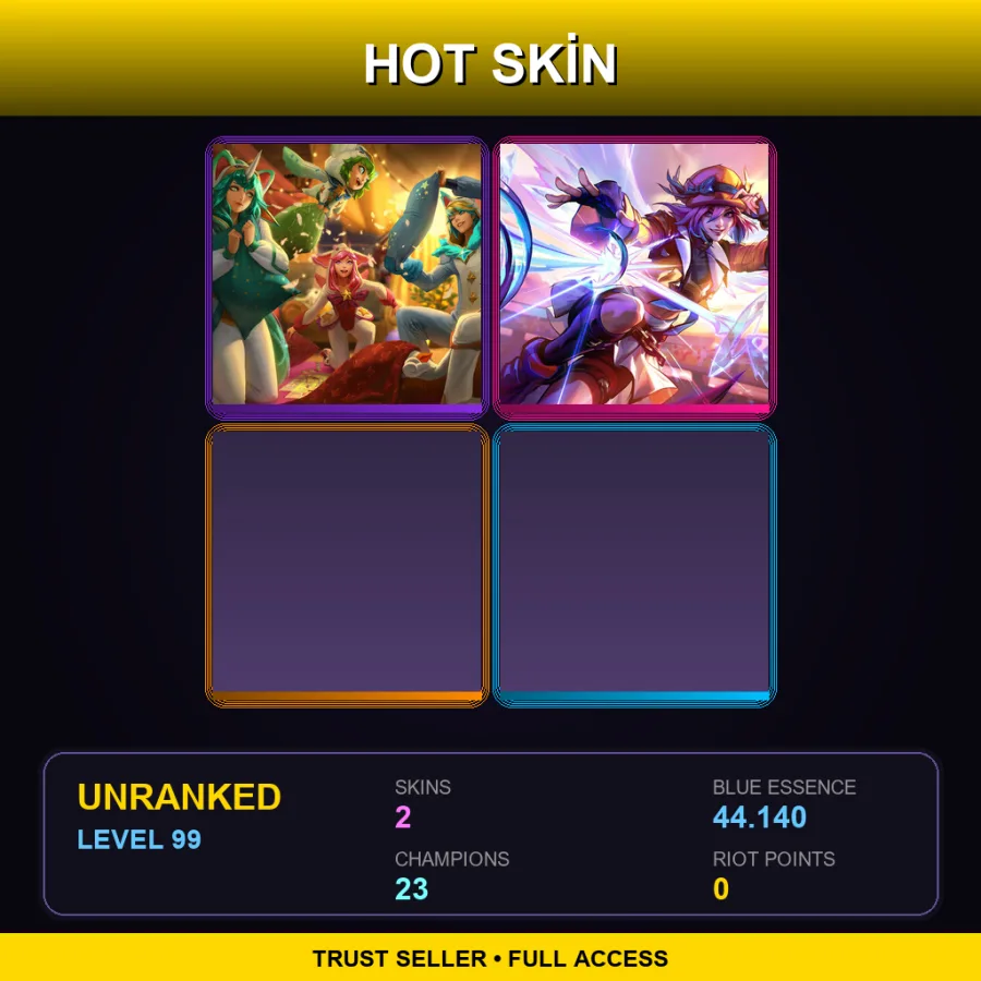 LAS | Lv99 | Unranked | 2 Skin | 23 Champ — Unranked / Smurf League of Legends