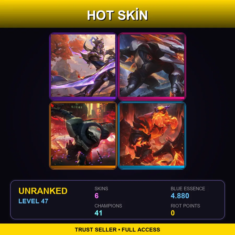 TR | Lv47 | Unranked | 6 Skin | 41 Champ