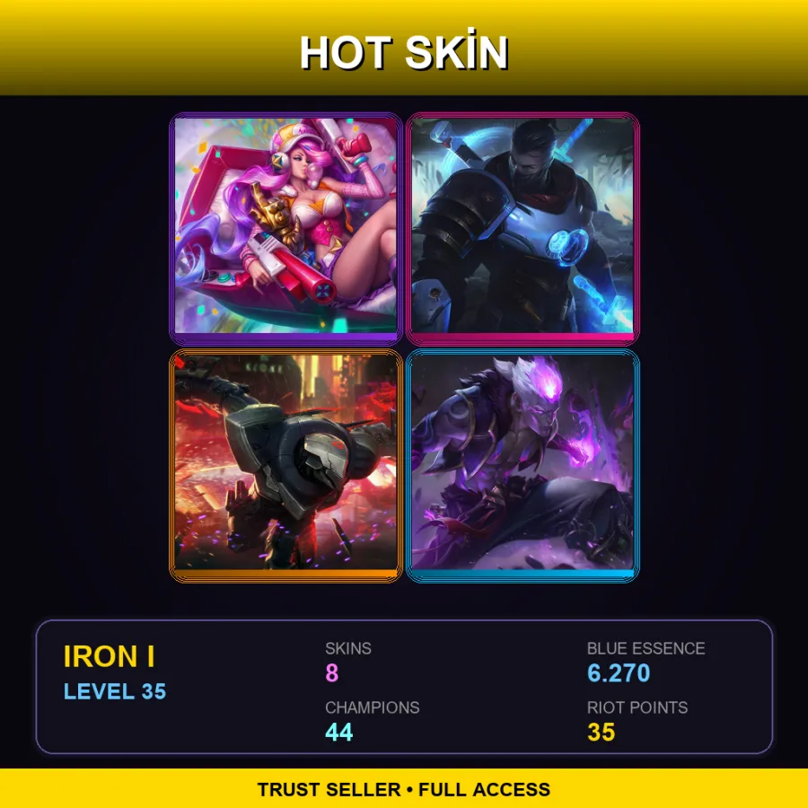 TR | Lv35 | Iron I | 8 Skin | 44 Champ