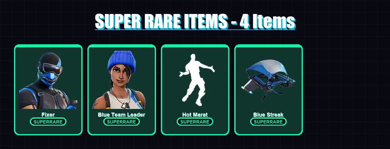 [PS4/PS5/XBOX/PC] | Fixer | Blue Team Leader | Catalyst | Tilted Teknique | Lt. Evergreen | 8 skin | 9 pickaxe | 11 emote | 15 glider | Lv152