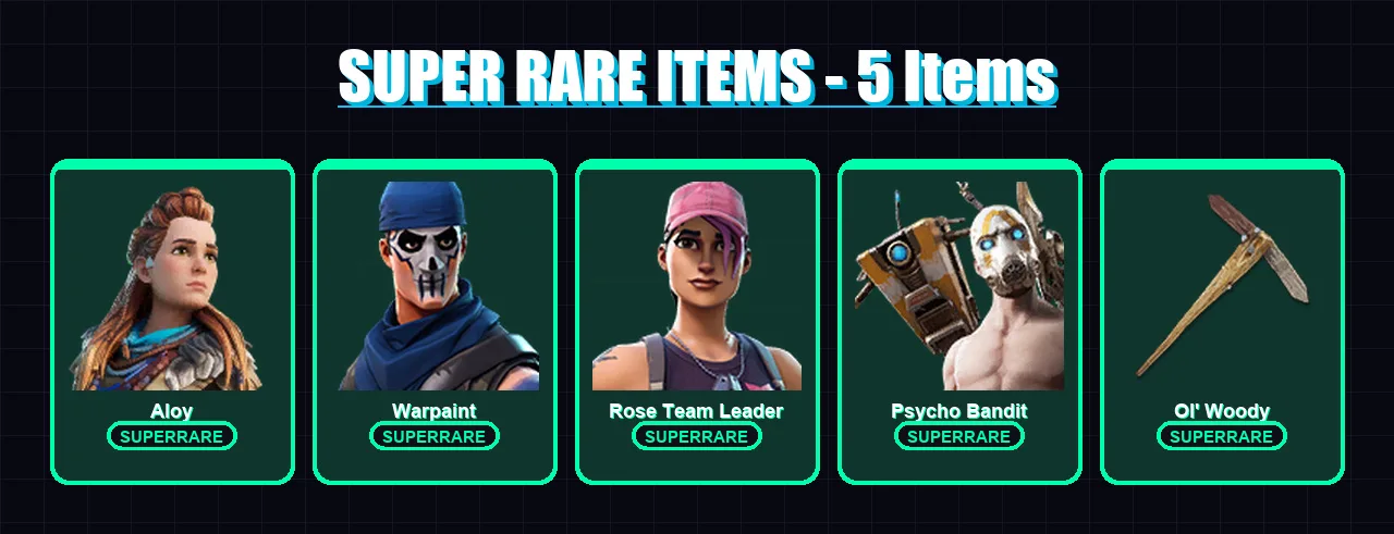 [PC/PSN] | Aloy | Warpaint | Rose Team Leader | Psycho Bandit | Son Goku | 98 skin | 112 pickaxe | 86 emote | 82 glider | Lv661