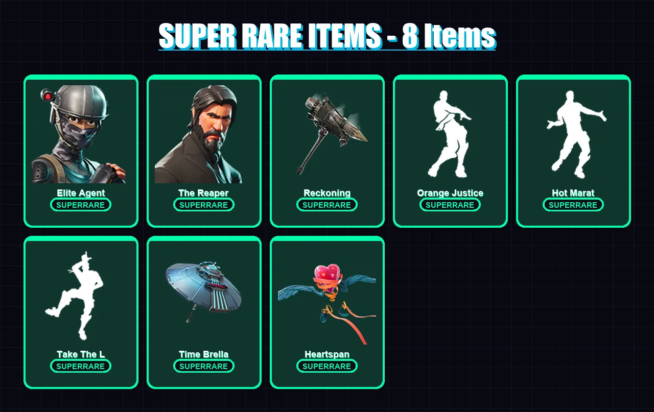 [PC] | Elite Agent | The Reaper | Nezumi | Ruin | Joey | 141 skin | 137 pickaxe | 156 emote | 140 glider | Lv2732