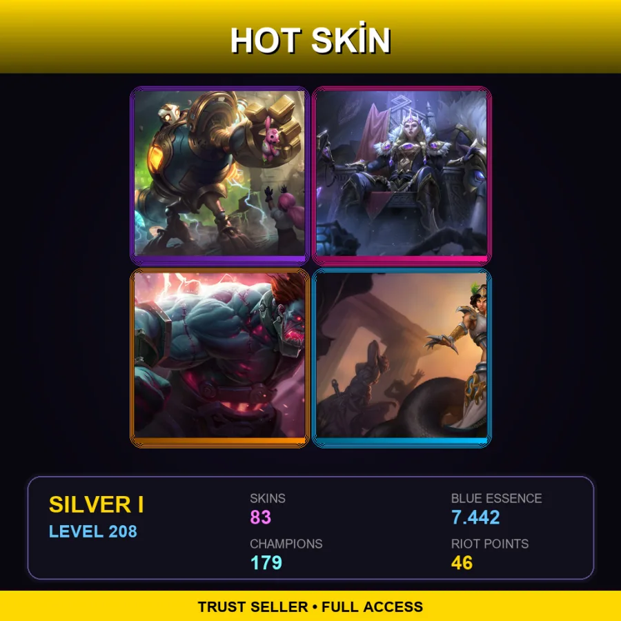TR | Lv208 | Silver I | 83 Skin | 179 Champ