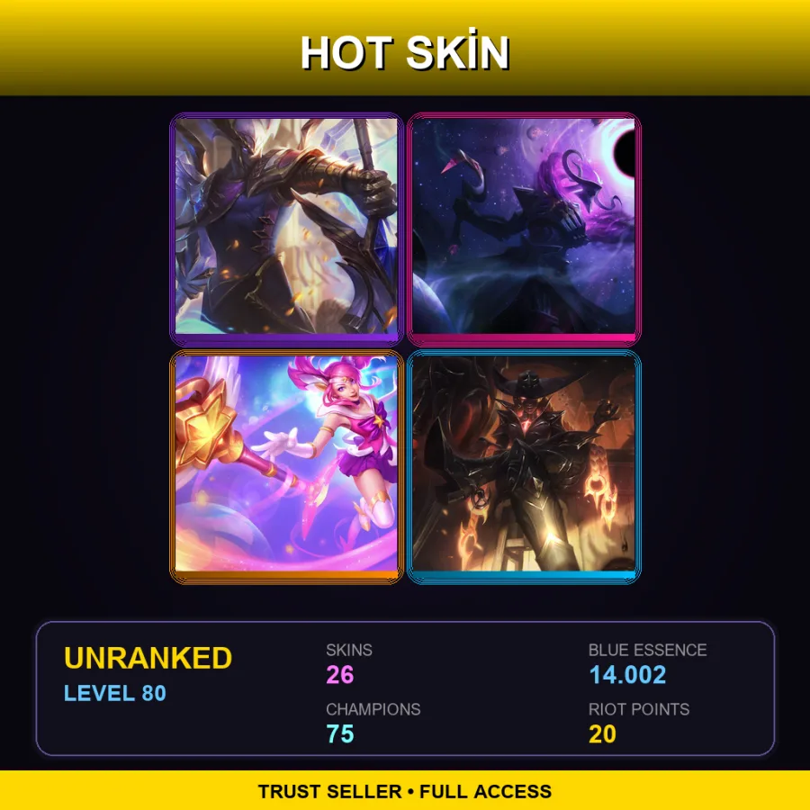 LAS | Lv80 | Unranked | 26 Skin | 75 Champ