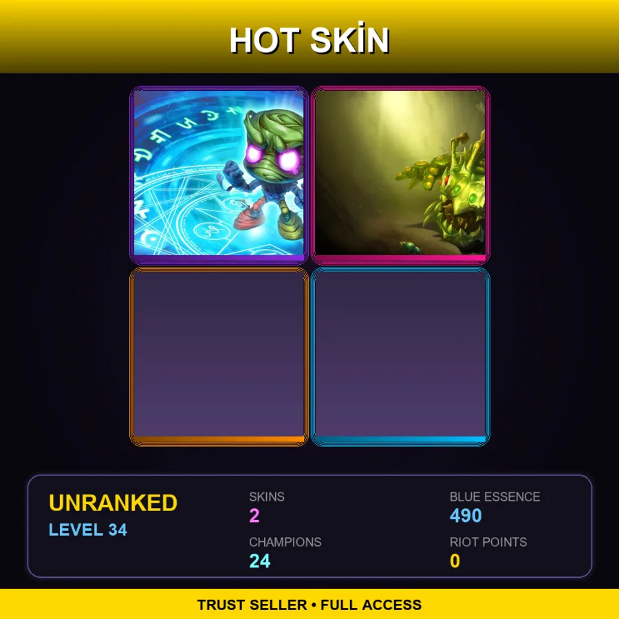 TR | Lv34 | Unranked | 2 Skin | 24 Champ