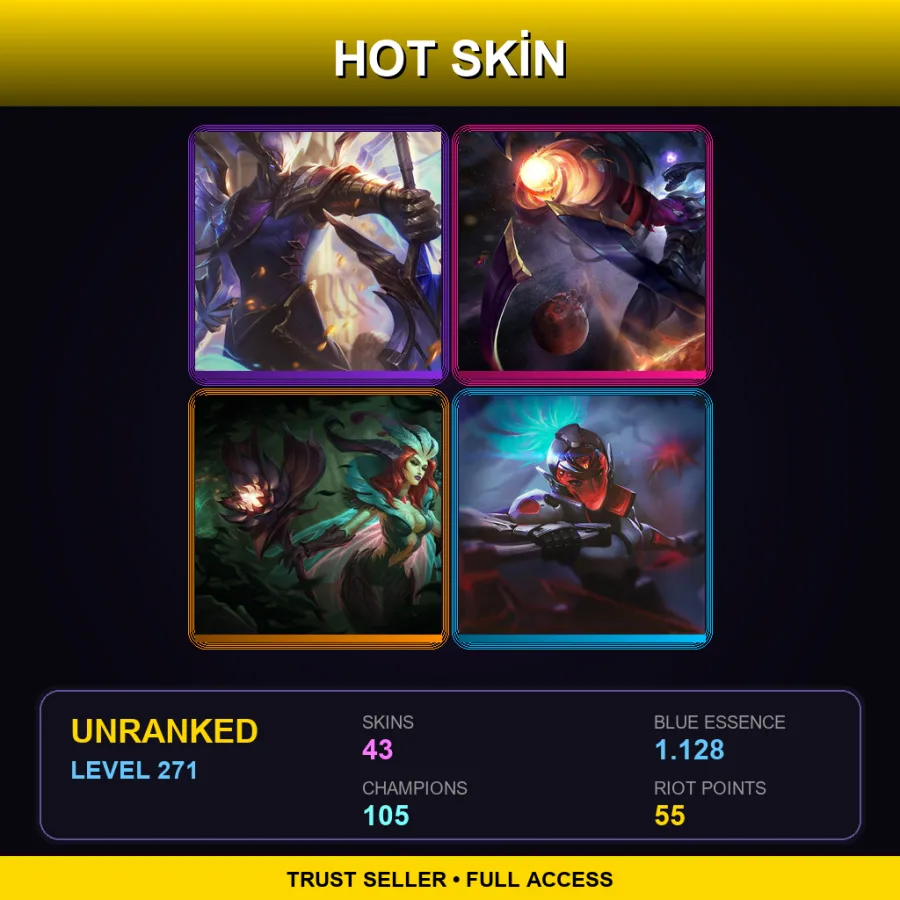 EUW | Victorious Aatrox | Dark Star Varus | Elderwood LeBlanc | PROJECT: Akali | 43 Skin | 105 Champ | Lv271