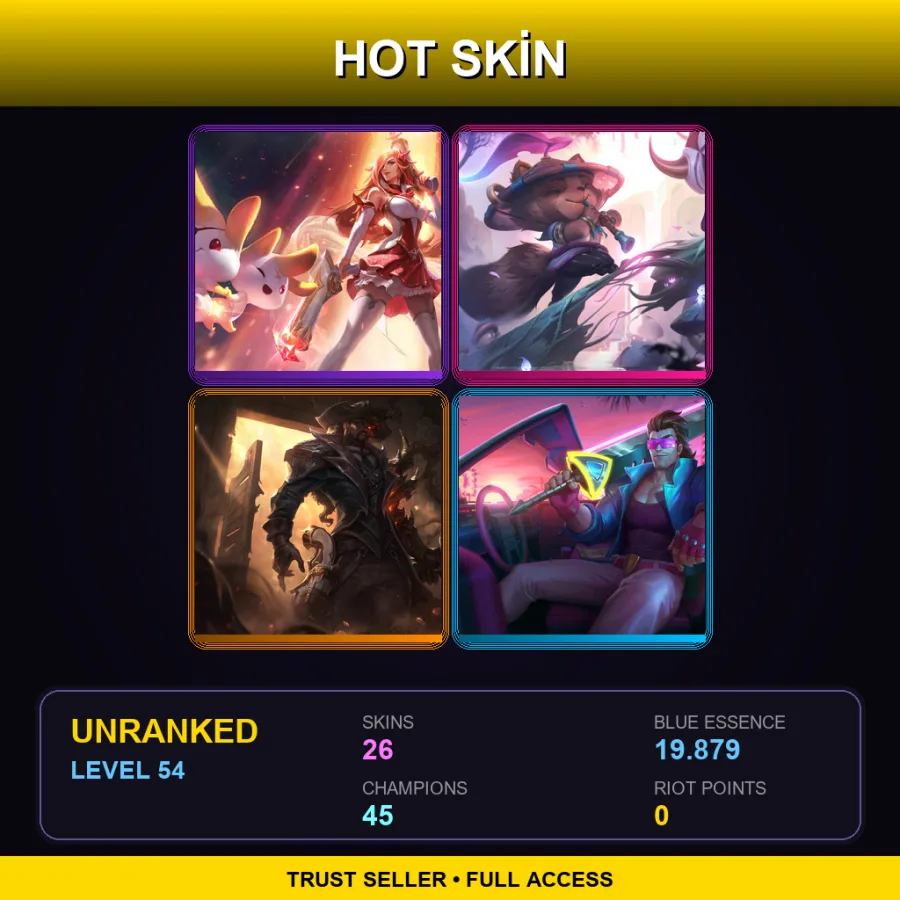 LAS | Lv54 | Unranked | 26 Skin | 45 Champ