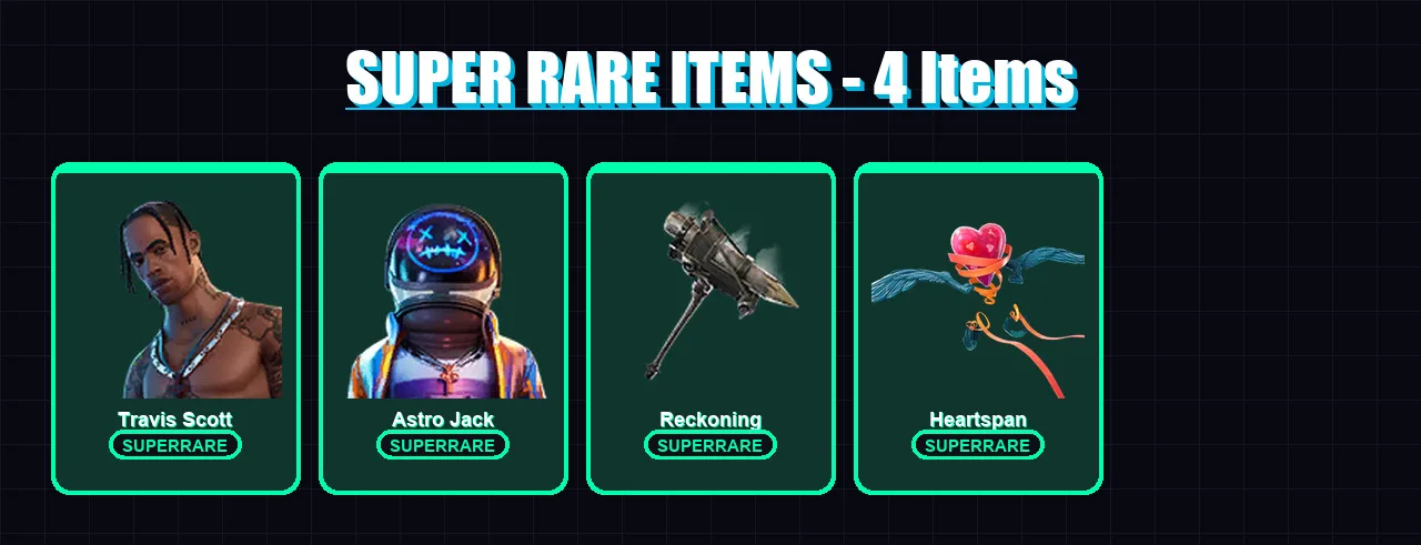 [PC/XBOX/PSN] | Travis Scott | Astro Jack | The Ice King | Blackheart | Fusion | 109 skin | 164 pickaxe | 110 emote | 120 glider | Lv1854