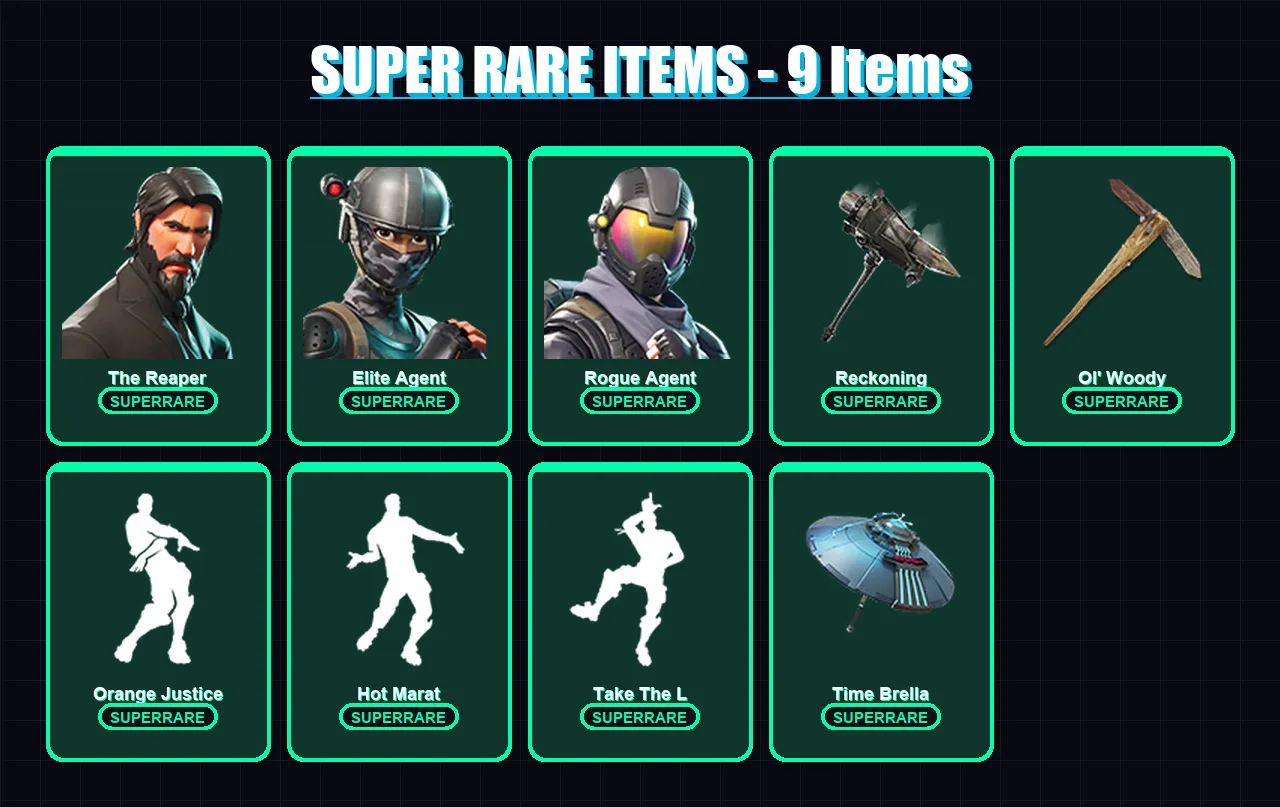 [PC/PSN] | The Reaper | Elite Agent | Rogue Agent | Ragnarok | Red Knight | 44 skin | 49 pickaxe | 48 emote | 54 glider | Lv929