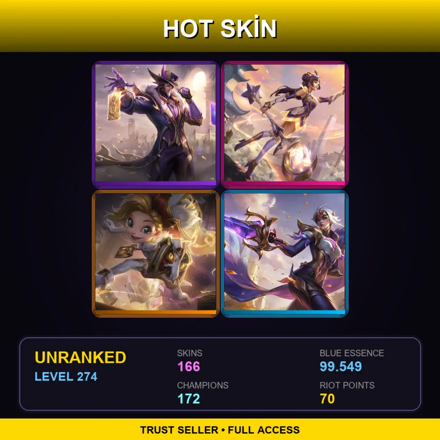 EUNE | Lv274 | Unranked | 166 Skin | 172 Champ — Prestige Porcelain Lux