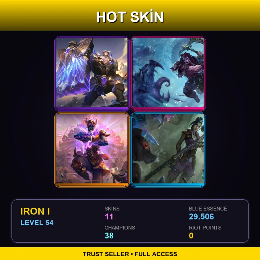 BR | Lv54 | Iron I | 11 Skin | 38 Champ