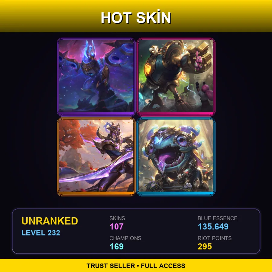 EUW | Cosmic Flight Anivia | Victorious Blitzcrank | Victorious Master Yi | Victorious Kog'Maw | 107 Skin | 169 Champ | Lv232